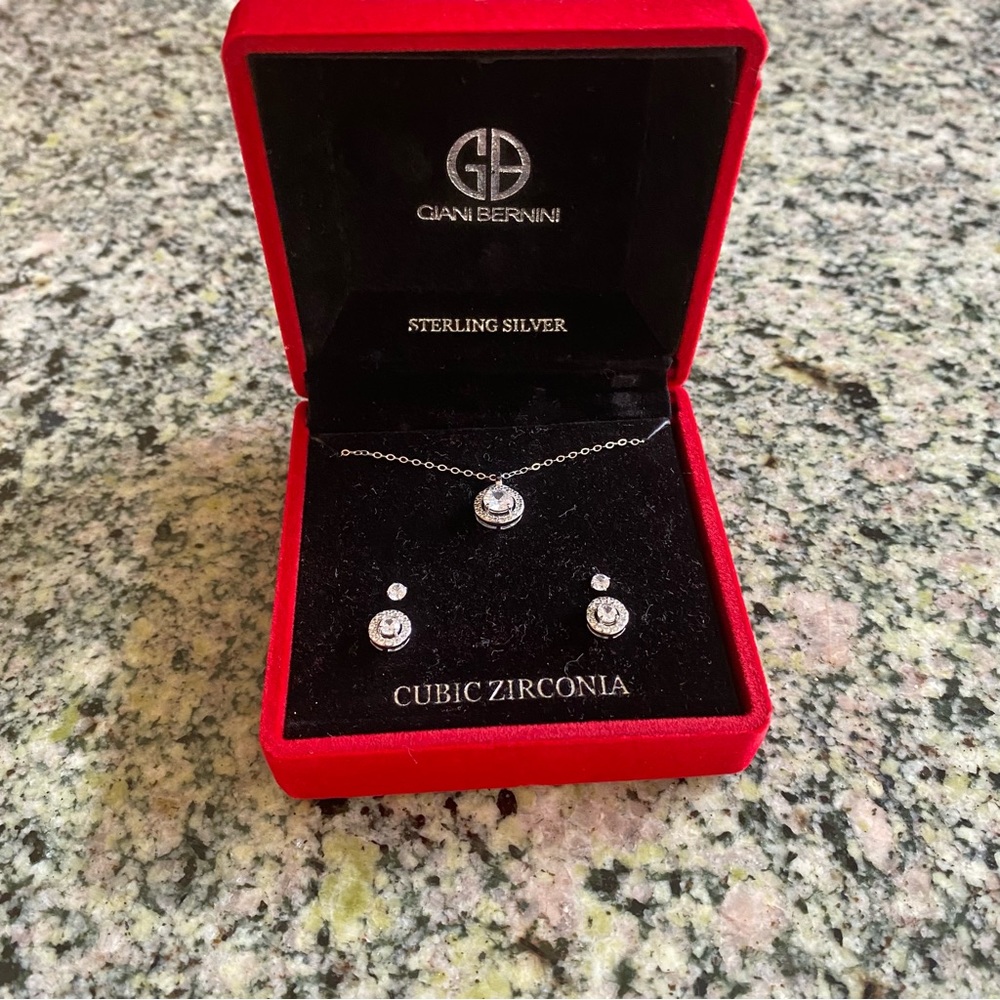 NWB GIANI BERNINI 3-Pc. Set Cubic Zirconia in Sterling Silver